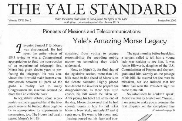 Yale Standard Sept 2000 cover